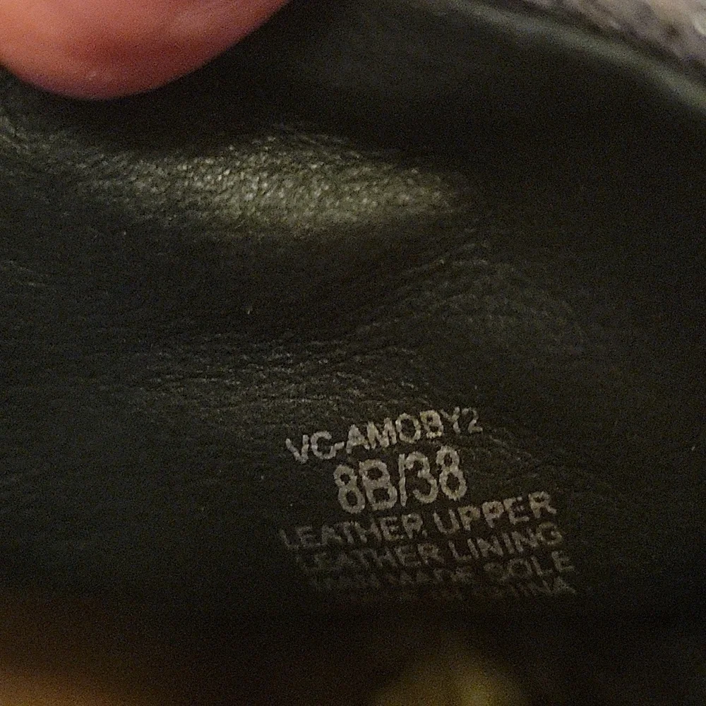 VINCE CAMUTO gray and black leather sparkle bootie shoes.  Size is 8 or 38.
